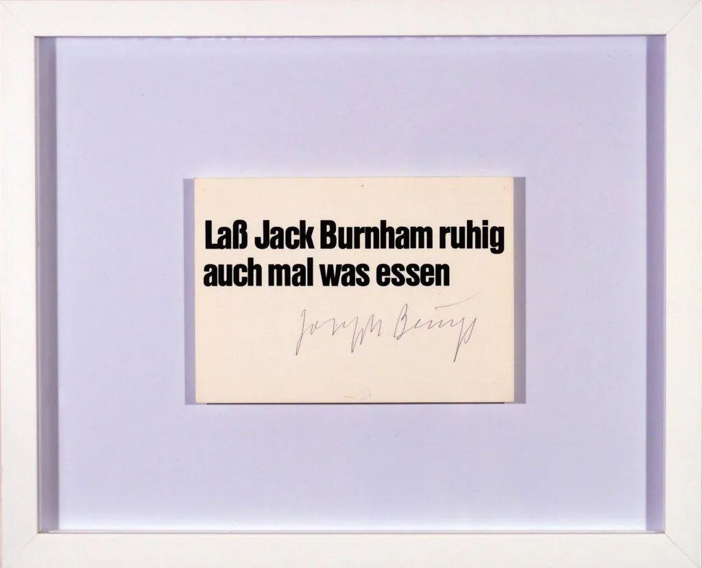 Joseph Beuys signierte Postkarte: 