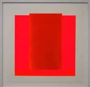 Rupprecht Geiger: „rot auf leuchtrot“ (aus: Mappe Farbsequenzen)